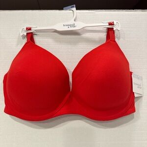 NWT Tranquil & True 42DDD Bra! Red! 92% Polyester & 8% Spandex. Sexy Christmas!